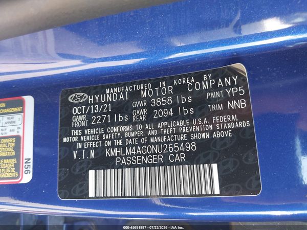 2022 HYUNDAI ELANTRA SEL