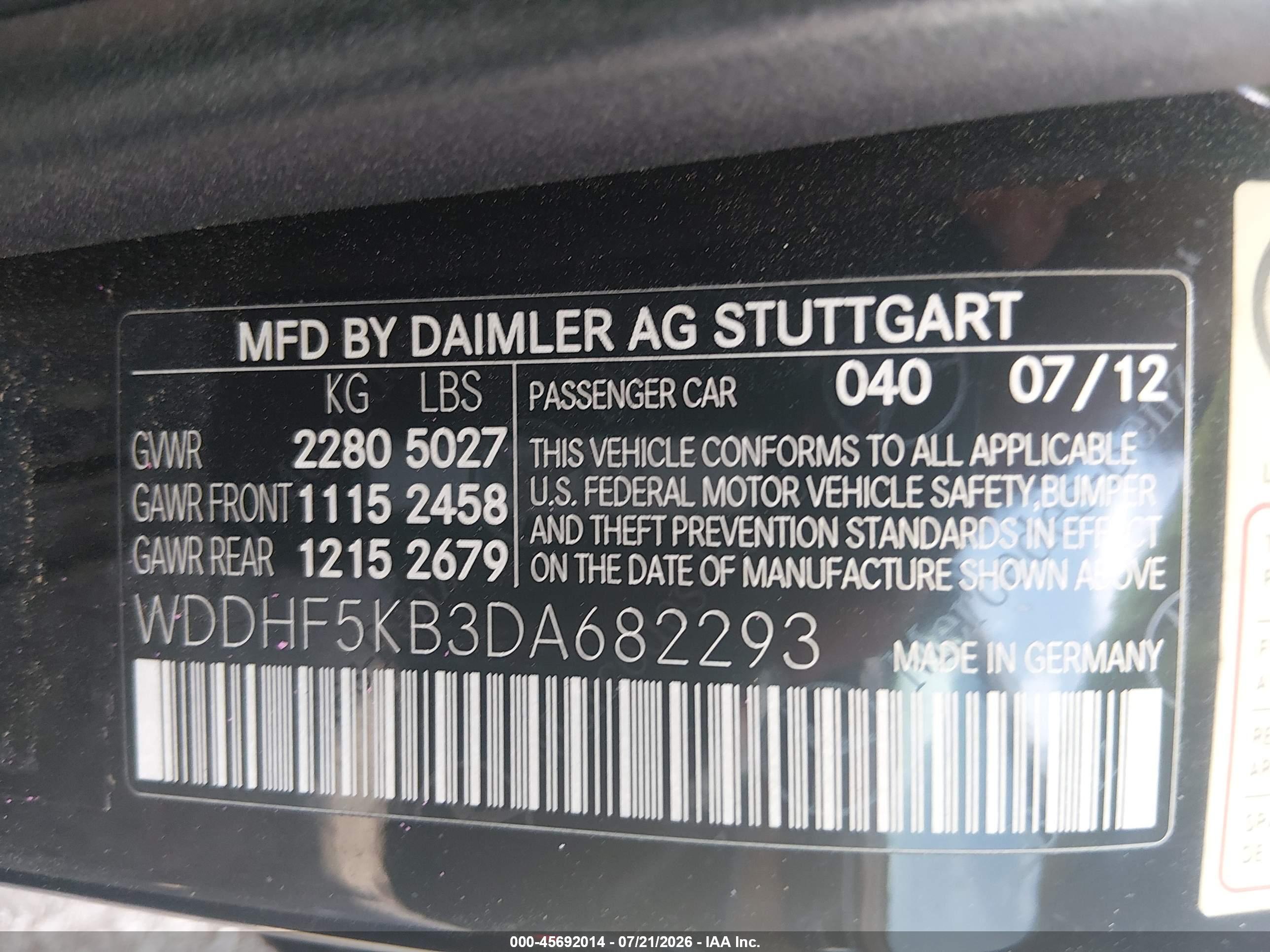 2013 MERCEDES-BENZ E 350 E350
