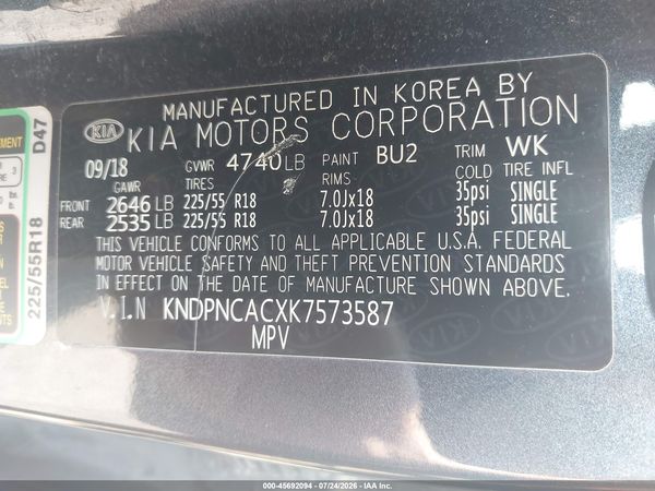 2019 KIA SPORTAGE EX