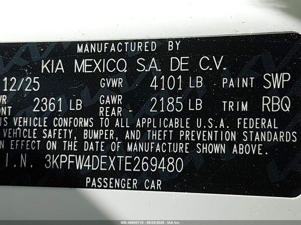2026 KIA K4 GT-LINE