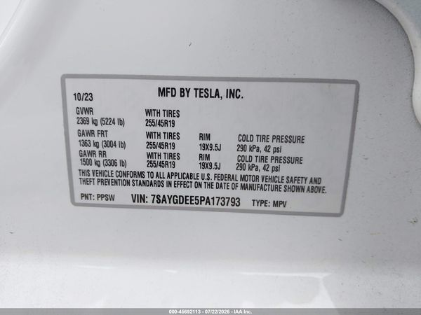 2023 TESLA MODEL Y