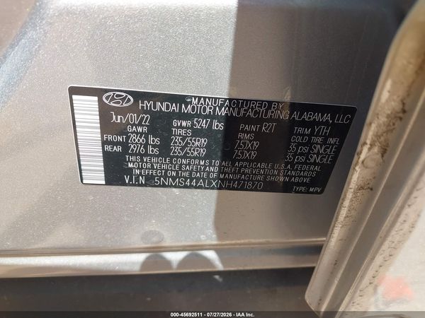 2022 HYUNDAI SANTA FE LIMITED