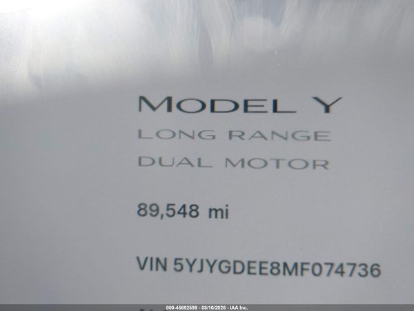 2021 TESLA MODEL Y