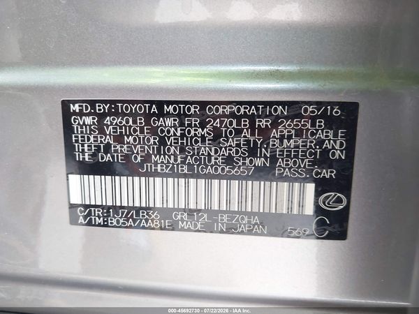 2016 LEXUS GS 350 F SPORT