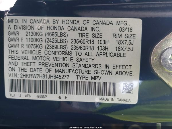 2018 HONDA CR-V EX-L/EX-L Navi