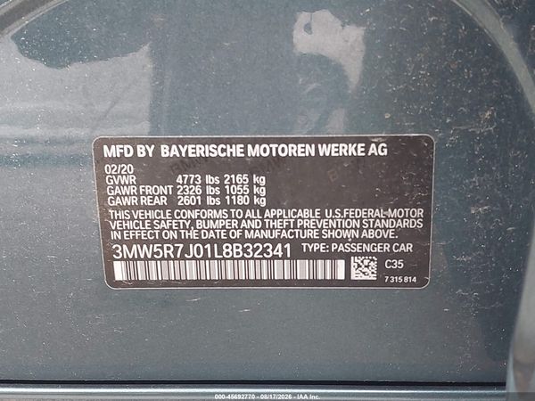 2020 BMW 330I XDRIVE