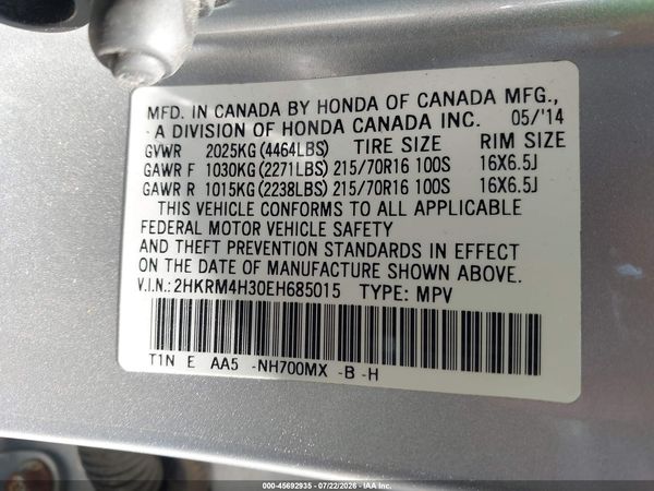 2014 HONDA CR-V LX