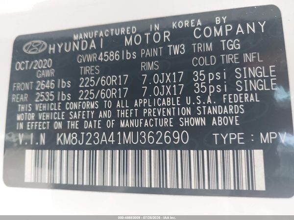 2021 HYUNDAI TUCSON SE