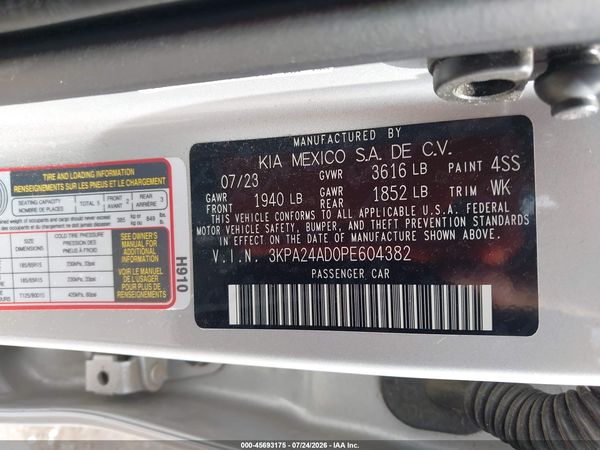 2023 KIA RIO LX