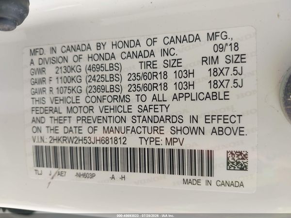 2018 HONDA CR-V EX