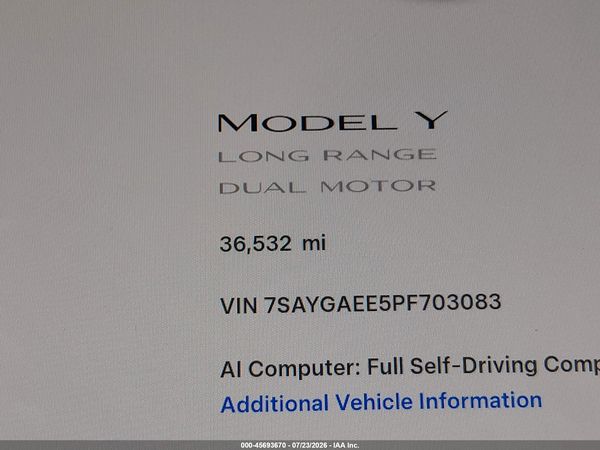 2023 TESLA MODEL Y