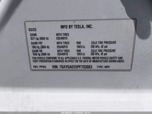 2023 TESLA MODEL Y