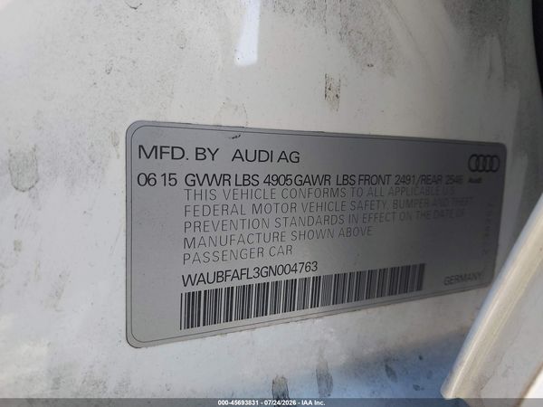 2016 AUDI A4 PREMIUM