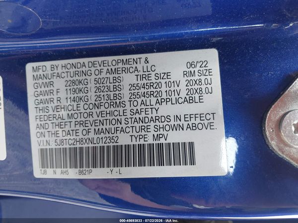 2022 ACURA RDX