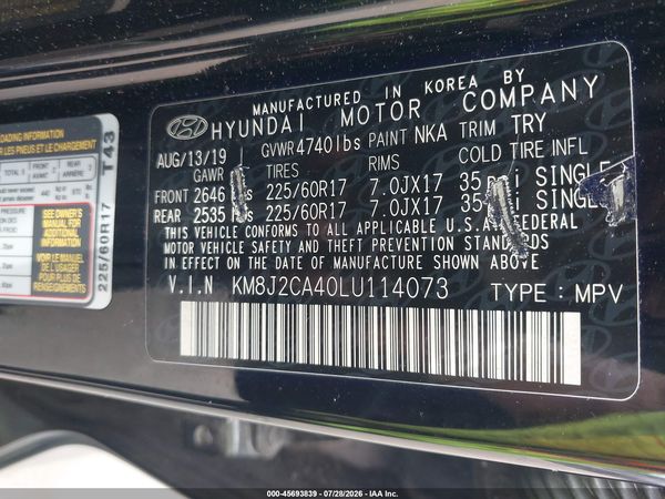2020 HYUNDAI TUCSON SE