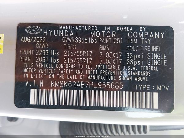 2023 HYUNDAI KONA SEL