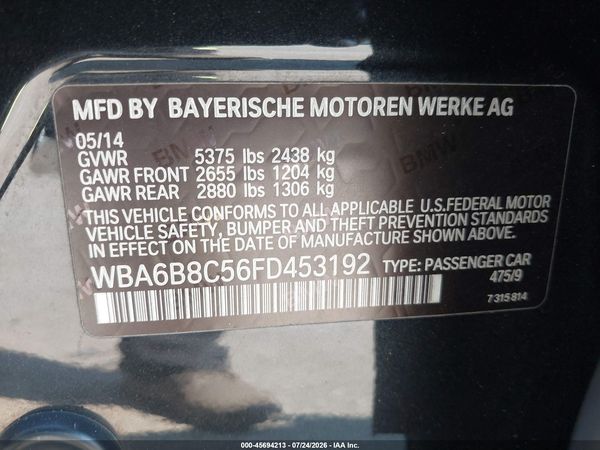 2015 BMW 640I GRAN COUPE XDRIVE