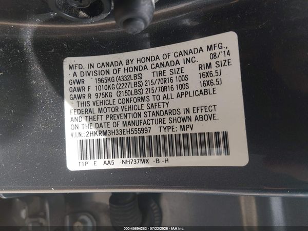 2014 HONDA CR-V LX