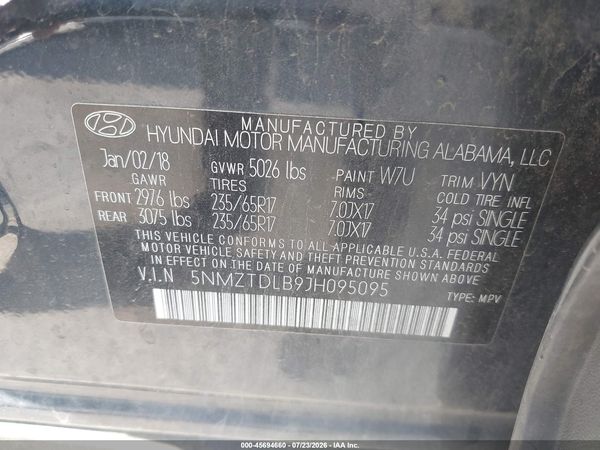2018 HYUNDAI SANTA FE SPORT 2.4L