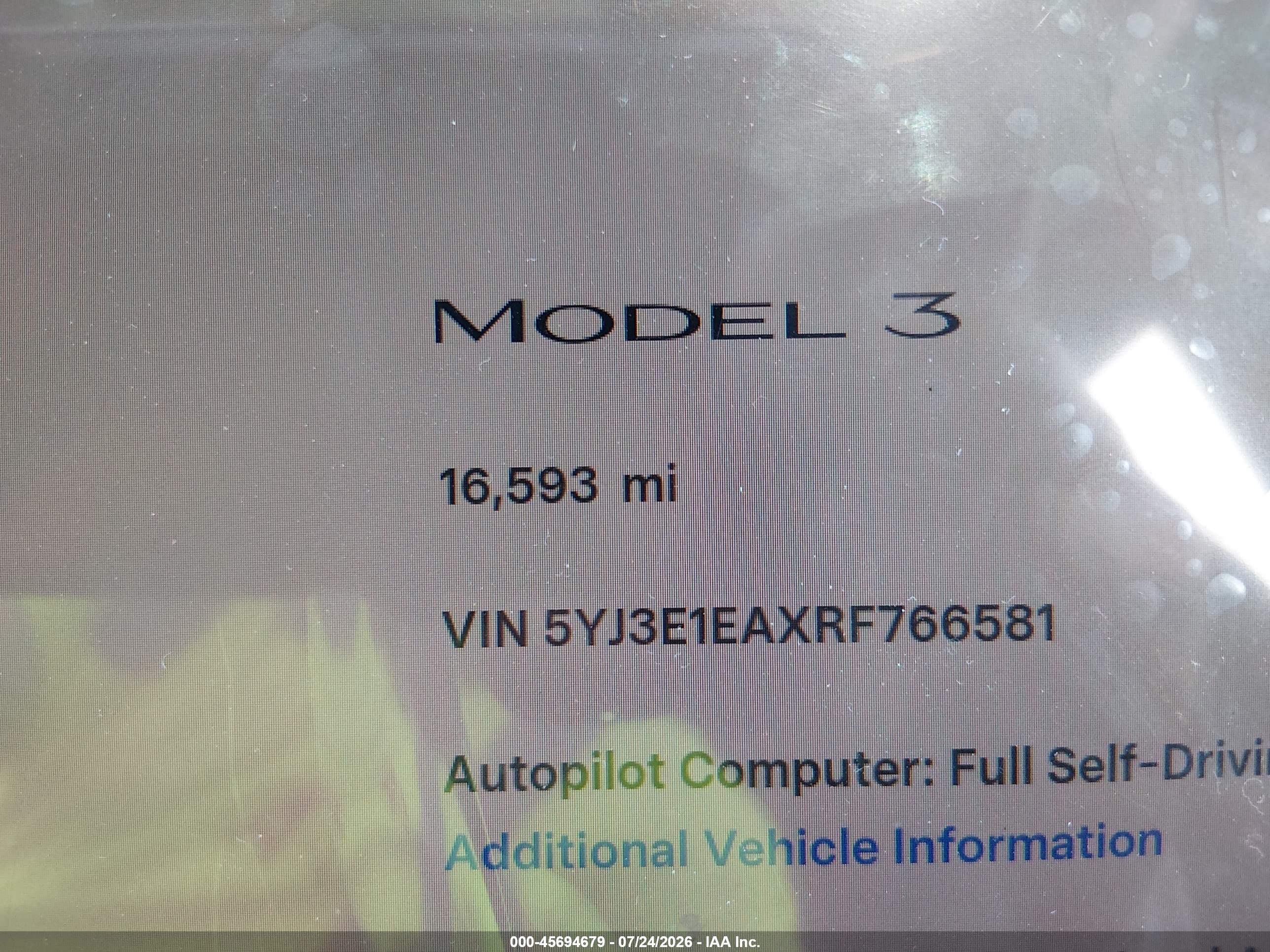 2024 TESLA MODEL 3