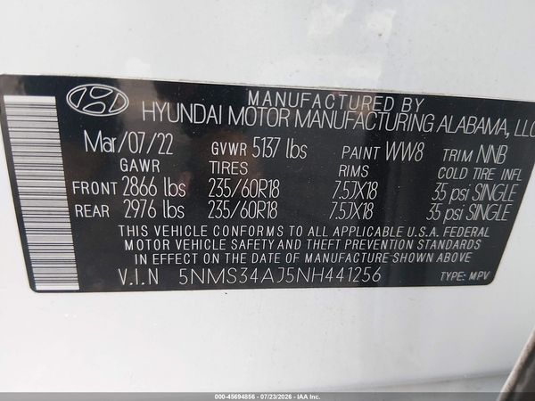 2022 HYUNDAI SANTA FE SEL