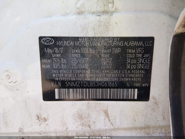 2018 HYUNDAI SANTA FE SPORT 2.4L