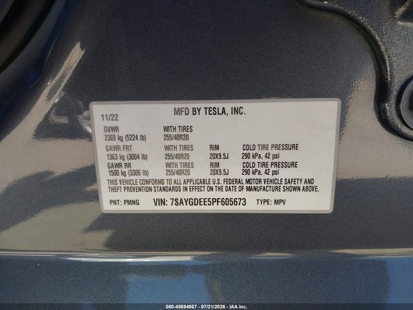 2023 TESLA MODEL Y