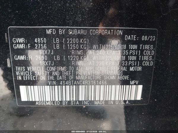 2024 SUBARU OUTBACK LIMITED — I9