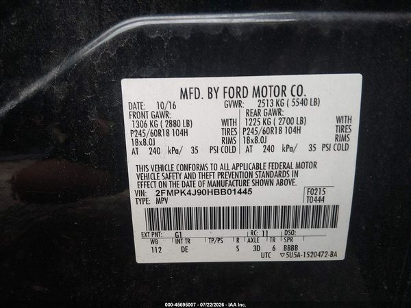 2017 FORD EDGE SEL