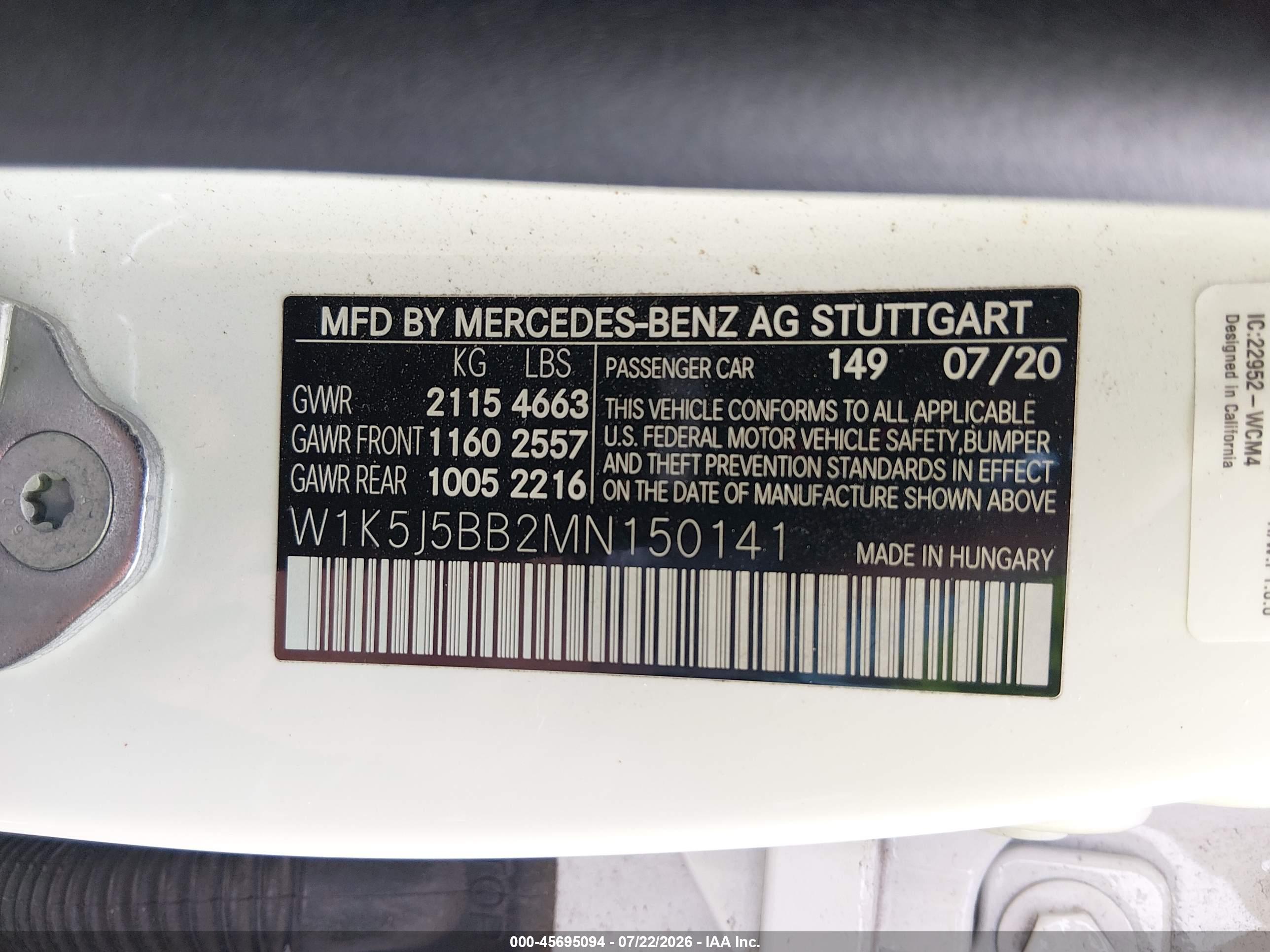 2021 MERCEDES-BENZ CLA AMG CLA 35