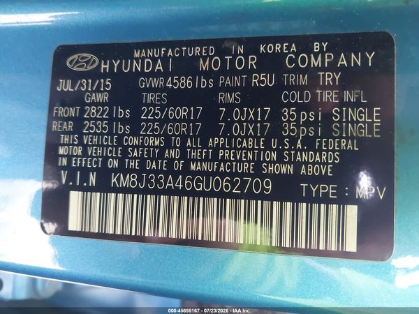 2016 HYUNDAI TUCSON SE