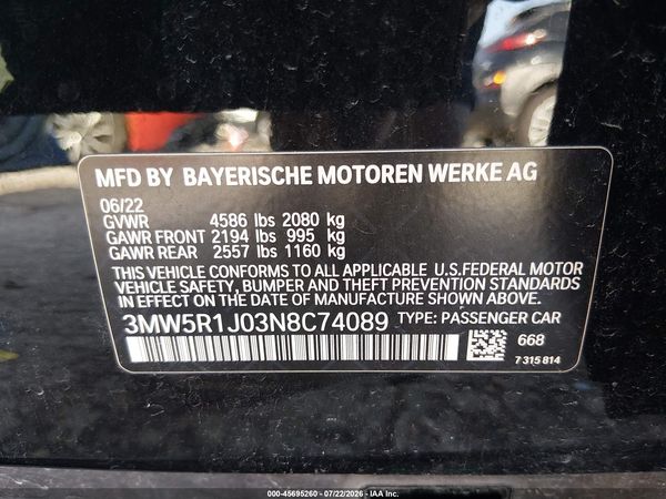 2022 BMW 330I
