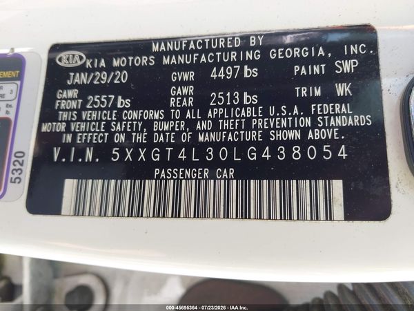 2020 KIA OPTIMA S
