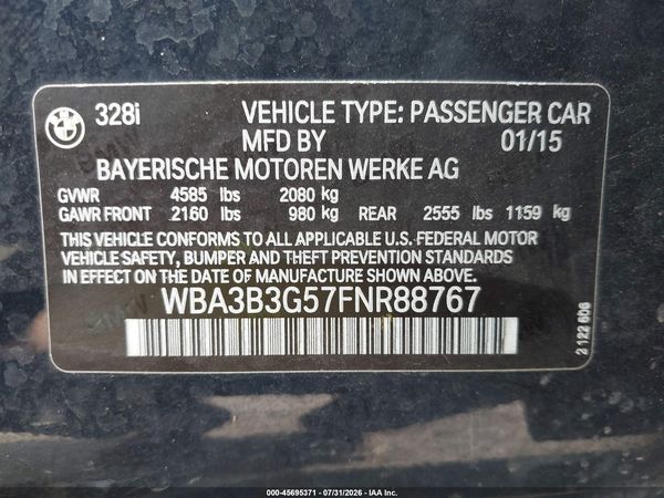 2015 BMW 328I XDRIVE