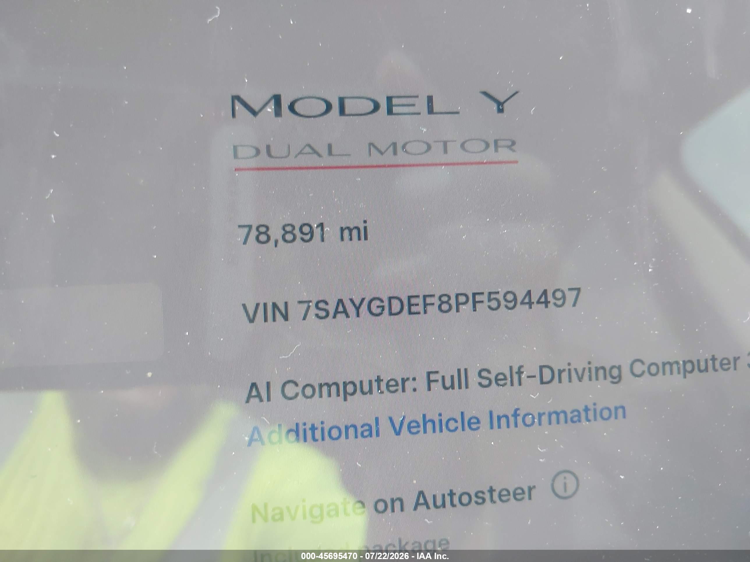2023 TESLA MODEL Y