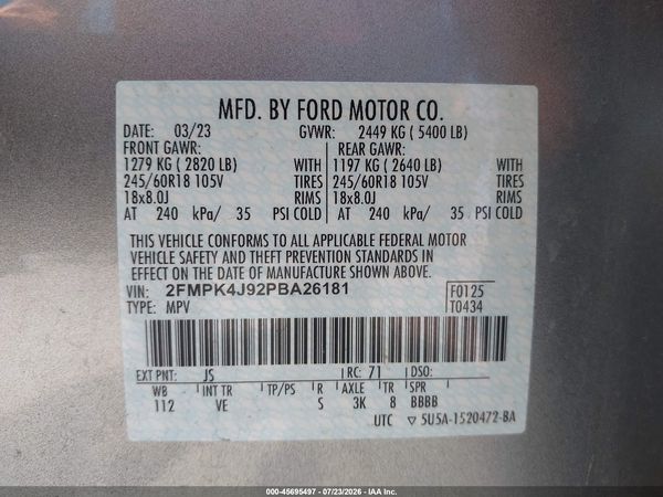 2023 FORD EDGE SEL — I9