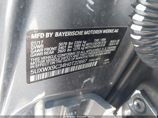 2017 BMW X3 XDRIVE28I