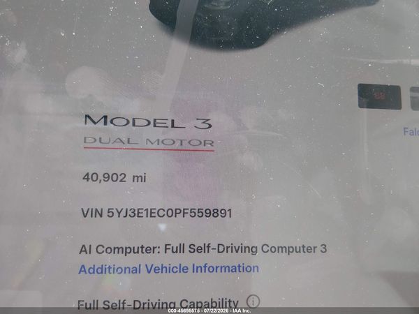 2023 TESLA MODEL 3