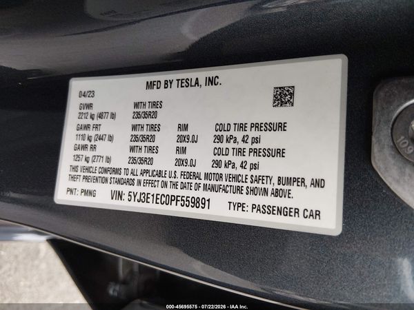 2023 TESLA MODEL 3