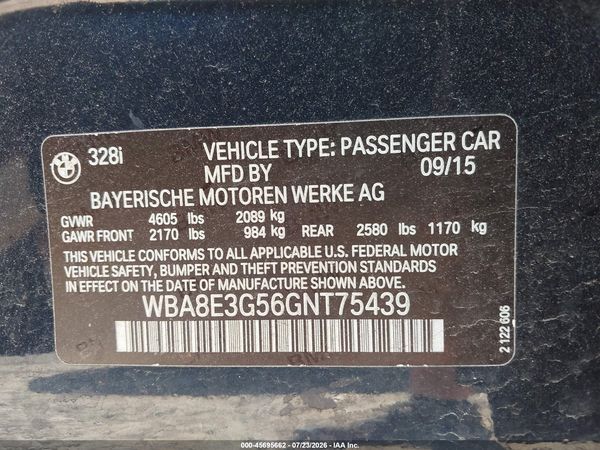 2016 BMW 328I XDRIVE