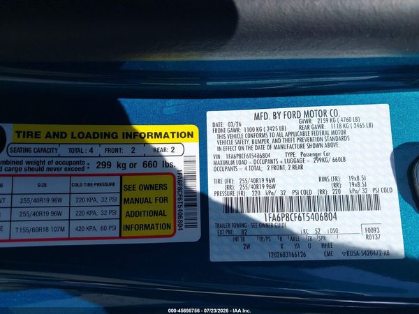 2026 FORD MUSTANG GT FASTBACK