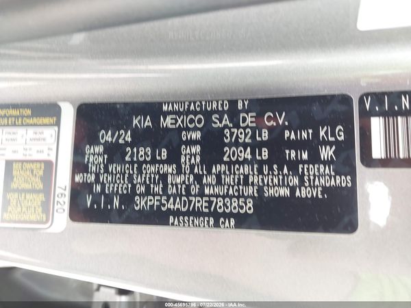 2024 KIA FORTE GT-LINE
