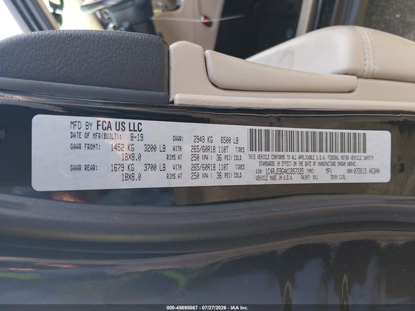 2019 JEEP GRAND CHEROKEE LIMITED 4X2