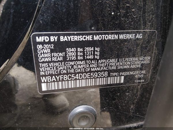 2013 BMW 750LI XDRIVE