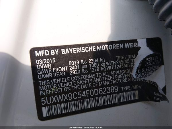 2015 BMW X3 XDRIVE28I
