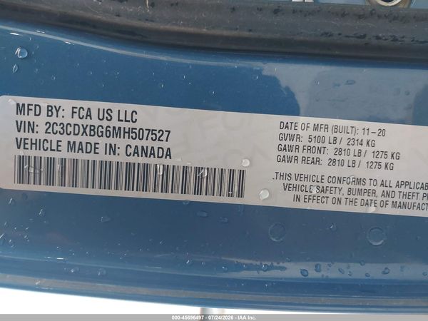 2021 DODGE CHARGER SXT RWD