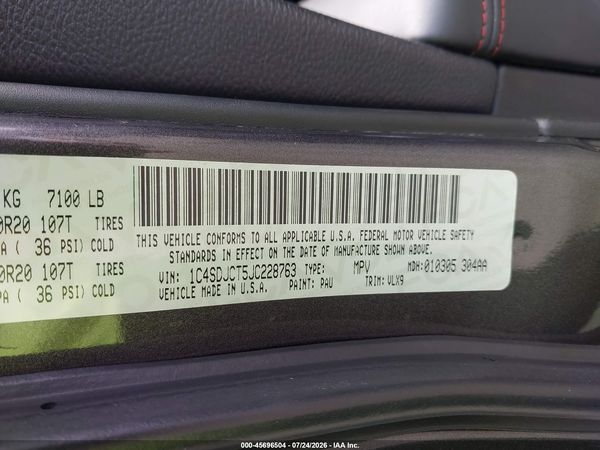 2018 DODGE DURANGO R/T AWD