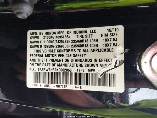 2019 HONDA CR-V EX-L