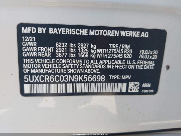 2022 BMW X5 XDRIVE40I