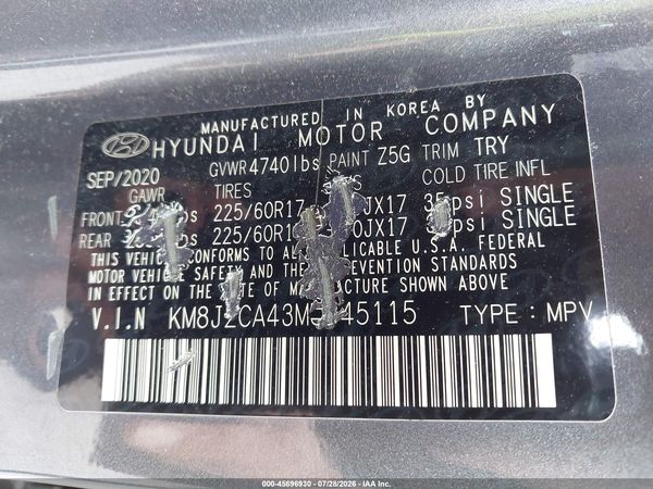 2021 HYUNDAI TUCSON SE